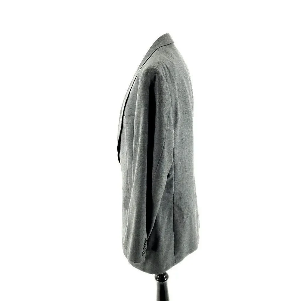 Hart Schaffner Marx Worsted Wool Polyester 2 Button Blazer 42L‎ Gray